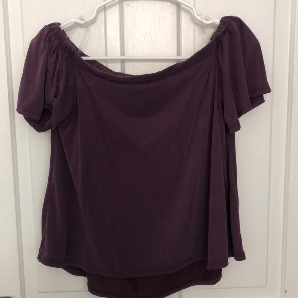 Purple off the shoulder top